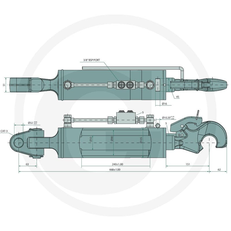 GRANIT Łącznik górny hydrauliczny 20010115 - Sklep PoltechParts