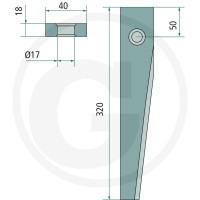 GRANIT Ząb brony aktywnej 180RH41 - Sklep PoltechParts