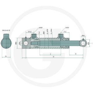 GRANIT Siłownik-DW-B-40-70-200-410 8204072