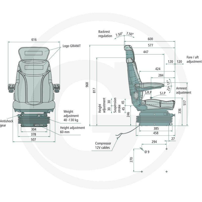 GRANIT Siedzenie komfortowe 24000047 - Sklep PoltechParts