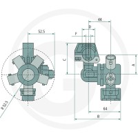 ARAG Poczwórny uchwyt rozpylacza 6704064747 - Sklep PoltechParts