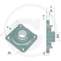 GRANIT Łożysko kulkowe promieniowe UCF Ø 11739097 - Sklep PoltechParts