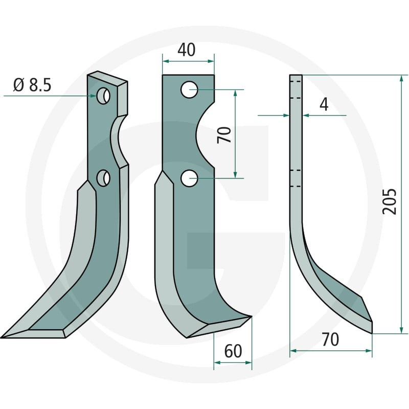 GRANIT Nóż glebogryzarki 1803200025 - Sklep PoltechParts