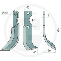 GRANIT Nóż glebogryzarki 1803200025 - Sklep PoltechParts
