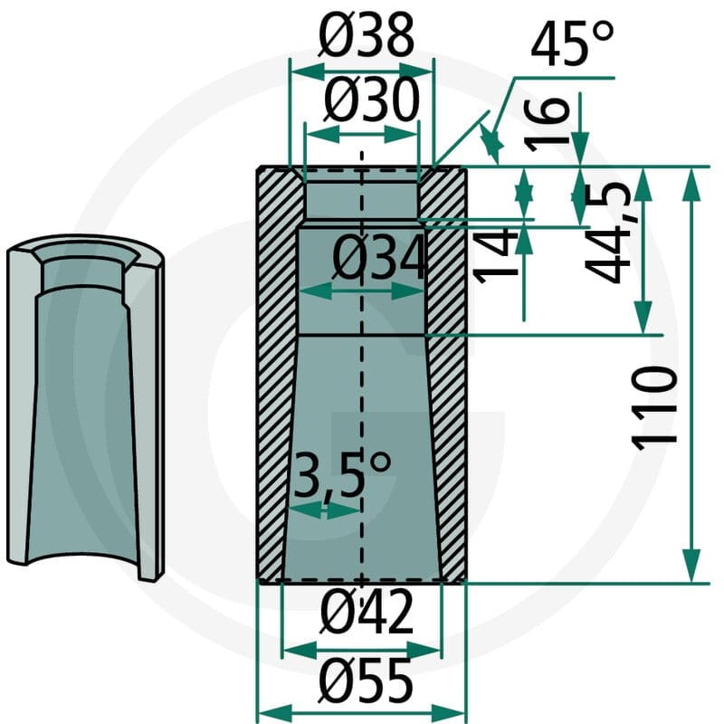 SHW Tuleja do przyspawania 430430604 - Sklep PoltechParts