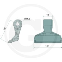 GRANIT Bijak mulczera 12011964 - Sklep PoltechParts