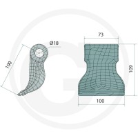 GRANIT Bijak mulczera 12051953 - Sklep PoltechParts