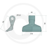 GRANIT Bijak mulczera 12055909 - Sklep PoltechParts