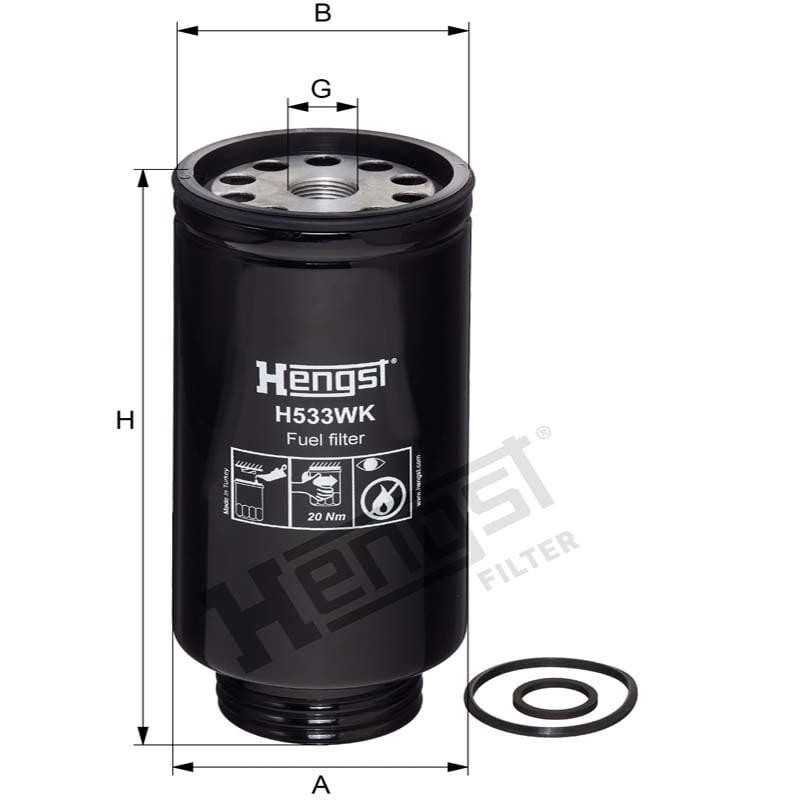 Hengst Filtr paliwa 12091226 - Sklep PoltechParts