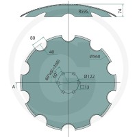 GRANIT Talerz brony talerzowej 560x4 11466856 - Sklep PoltechParts