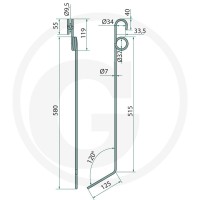 GRANIT Palec zagarniający siewnika 1806700020 - Sklep PoltechParts