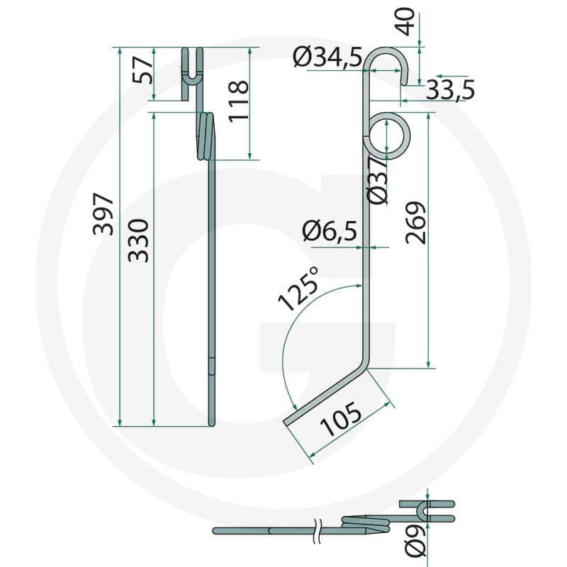 GRANIT Zęby zagarniacza 1806700023 - Sklep PoltechParts