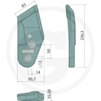 GRANIT ENDURANCE CARBIDE Dziób redlicy 179286666 - Sklep PoltechParts