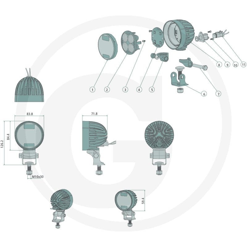GRANIT Reflektor roboczy LED 7070010434 - Sklep PoltechParts