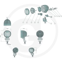 GRANIT Reflektor roboczy LED 7070010434 - Sklep PoltechParts