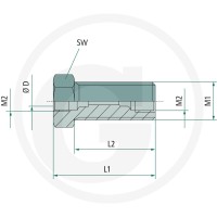 GRANIT Złącze grodziowe z gwintem wewnętrznym 30615ZS2031 - Sklep PoltechParts