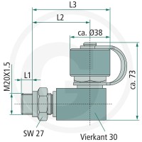 GRANIT Przyłącze napełniania 90°, krótkie 30615ZS2028 - Sklep PoltechParts