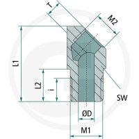 GRANIT Połączenie śrubowe narożne 45° 30615ZS2009 - Sklep PoltechParts