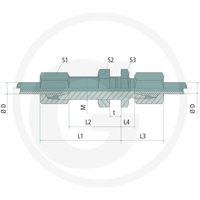 GRANIT Przyłącze grodziowe proste 30615ZS1995 - Sklep PoltechParts