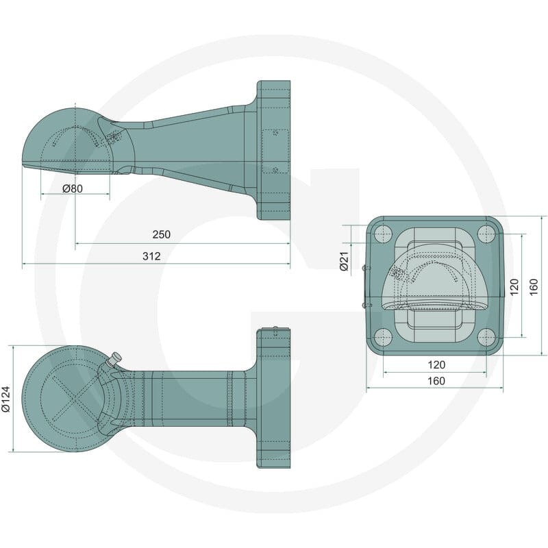 Scharmüller Ucho zaczepu 77700664911 - Sklep PoltechParts