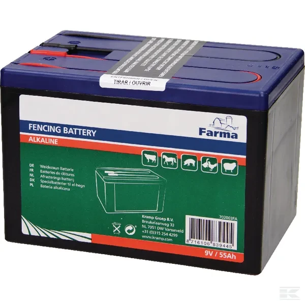 Bateria alkaliczna, 9V 55Ah