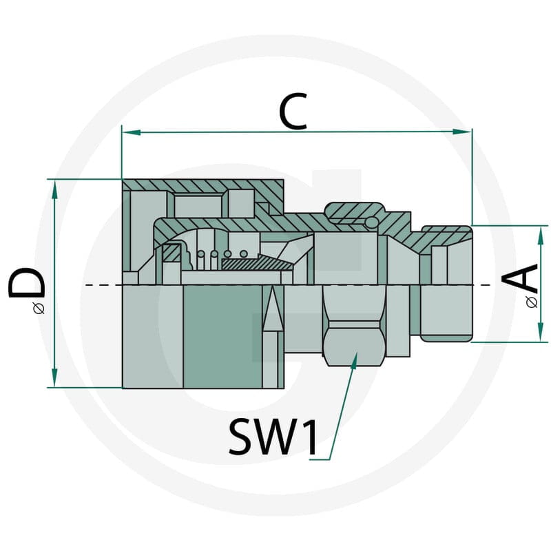 Faster Wtyczka CVV16 gwint wew. 1" BSP 86001158 - Sklep PoltechParts