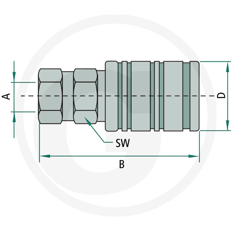 Faster Gniazdo gwint wew. 1/2" BSP 86000130 - Sklep PoltechParts
