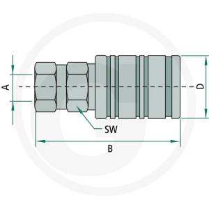 Faster Gniazdo gwint wew. 1/2" BSP 86000130