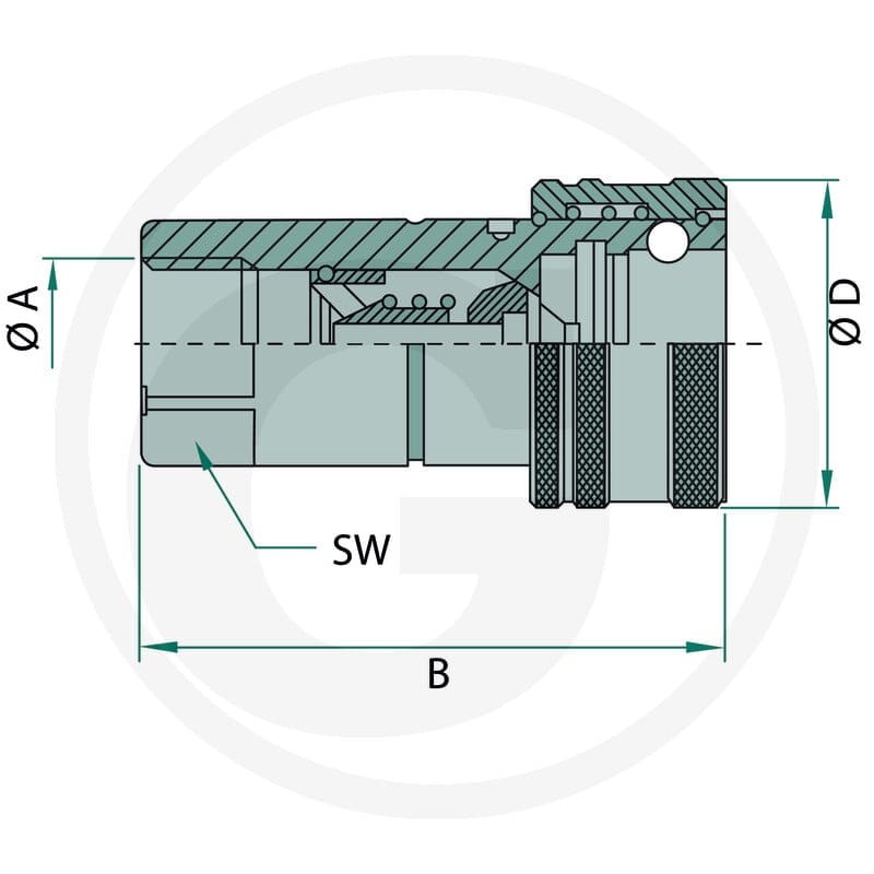 Faster Gniazdo ANV gwint wew. 3/4" BSP 86001023 - Sklep PoltechParts