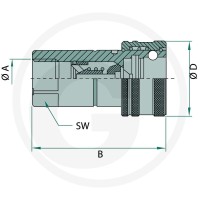 Faster Gniazdo ANV gwint wew. 3/4" BSP 86001023 - Sklep PoltechParts