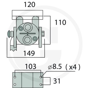Faster Wtyczka P208 gwint zew. 2x M22x1,5 (15L) 86003029