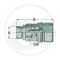 Faster Gniazdo CVV16 gwint zew. 1" BSP 86001155 - Sklep PoltechParts