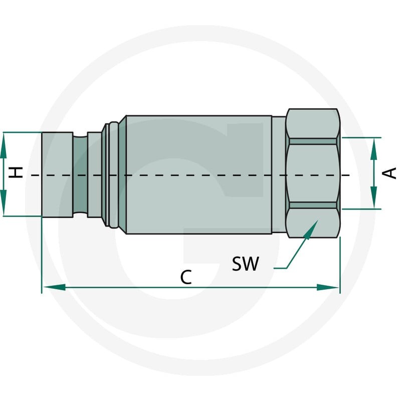 Faster Wtyczka FFH08 gwint wew. 3/4" BSP 86001267 - Sklep PoltechParts