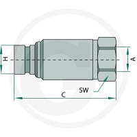 Faster Wtyczka FFH08 gwint wew. 3/4" BSP 86001267 - Sklep PoltechParts