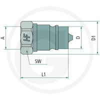 Faster Wtyczka gwint wew. 1/2" GAS 86004420 - Sklep PoltechParts