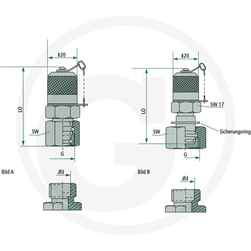 Hydrotechnik Złącze kontrolne M-DKOL 15L (M22x1,5) 85000063 - Sklep PoltechParts