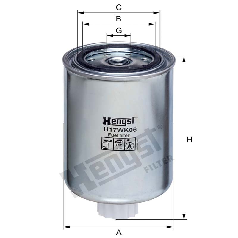 Hengst Filtr paliwa H17WK06 866H17WK06 - Sklep PoltechParts