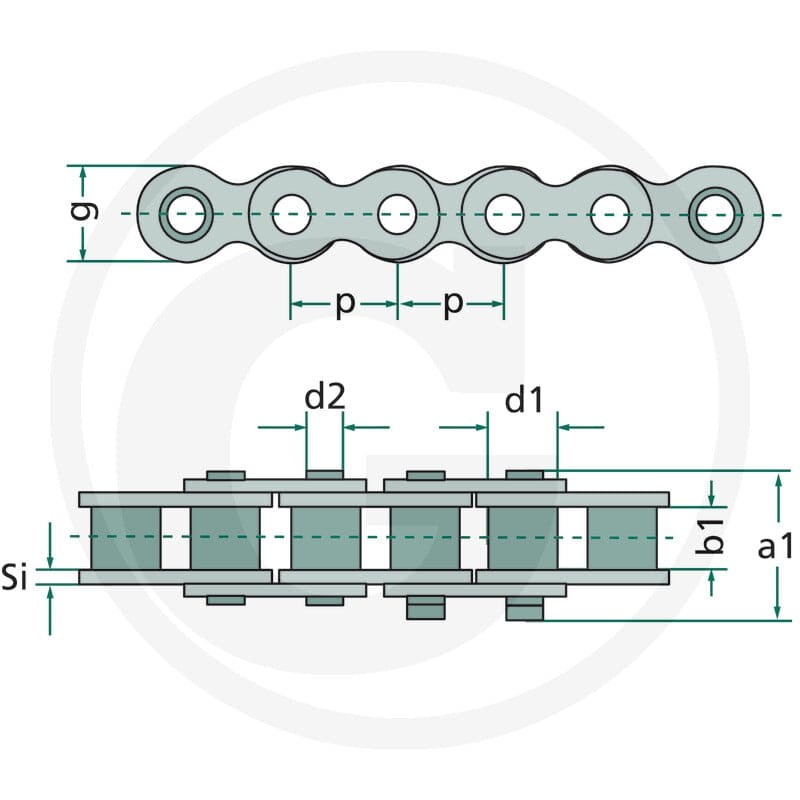 Rexnord Łańcuch rolkowy 8351812 VS58 - Sklep PoltechParts