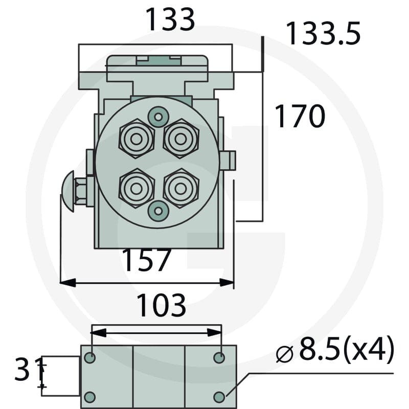 Faster Wtyczka P506 gwint wew. 4x 3/8" BSP DN10 86002034 - Sklep PoltechParts