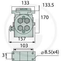 Faster Wtyczka P506 gwint wew. 4x 3/8" BSP DN10 86002034 - Sklep PoltechParts