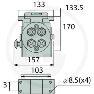 Faster Wtyczka P506 gwint wew. 4x 3/8" BSP DN10 86002034