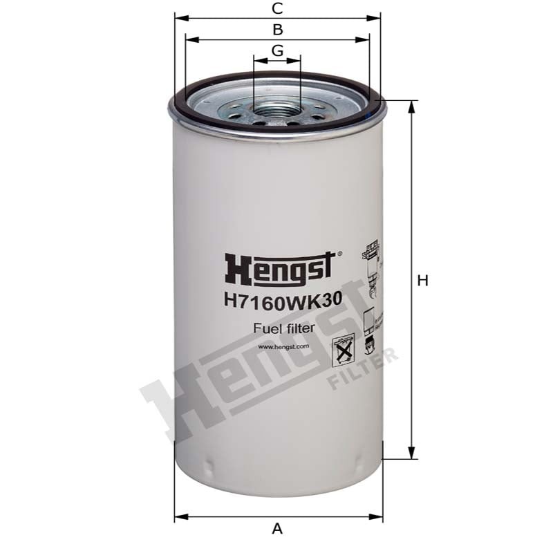 Hengst Filtr paliwa 866H7160WK30 - Sklep PoltechParts