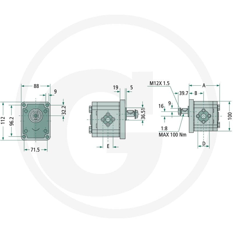 GRANIT Silnik zębaty gr.2 14cc EU 1:8 87001304 - Sklep PoltechParts