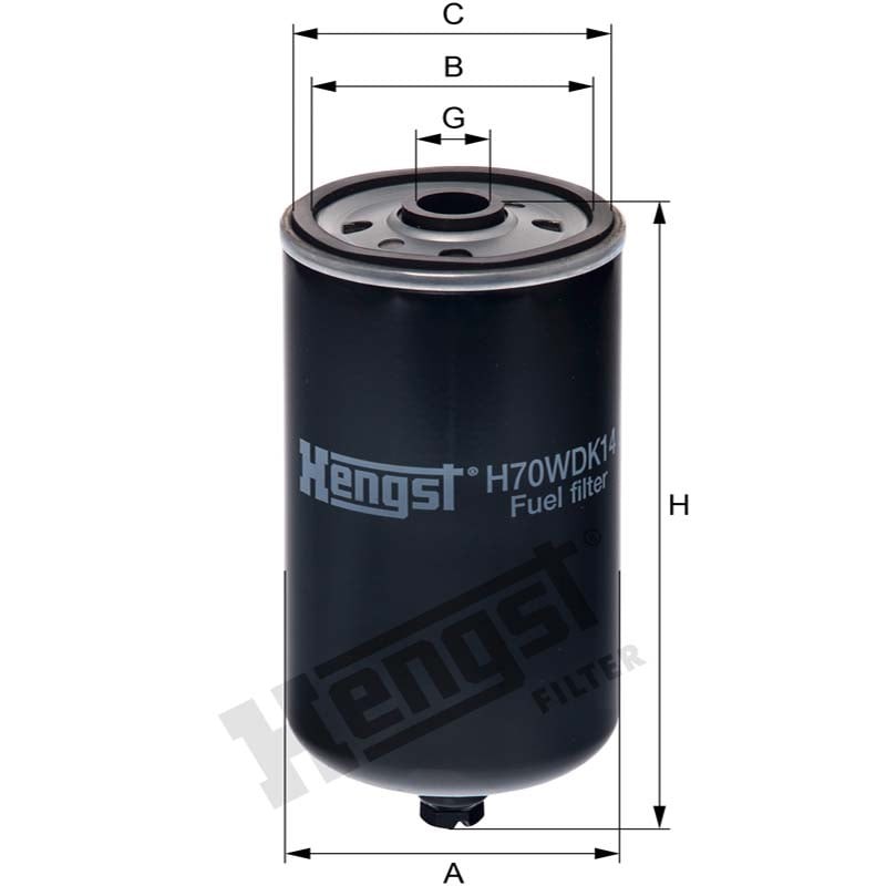 Hengst Filtr paliwa 866H70WDK14 - Sklep PoltechParts