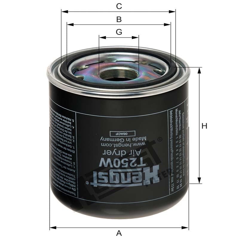 Hengst Wkład osuszacza powietrza 866T250W - Sklep PoltechParts