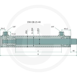 GRANIT Siłownik-DW-OB-25-40-350 8202548NE