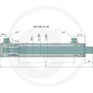 GRANIT Siłownik-DW-OB-35-60-500 8203565NE