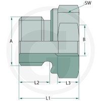 GRANIT GA 3/4 M x 1/4 F-BSP L=26 81602663 - Sklep PoltechParts