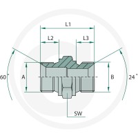 GRANIT GA M18 (12L) M-MET 24° x 3/4 M-BSP 81528650 - Sklep PoltechParts