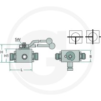 PISTER Zawór kulowy blokowy BKH-3T-12L DN10 (M18x1,5) 81520034 - Sklep PoltechParts